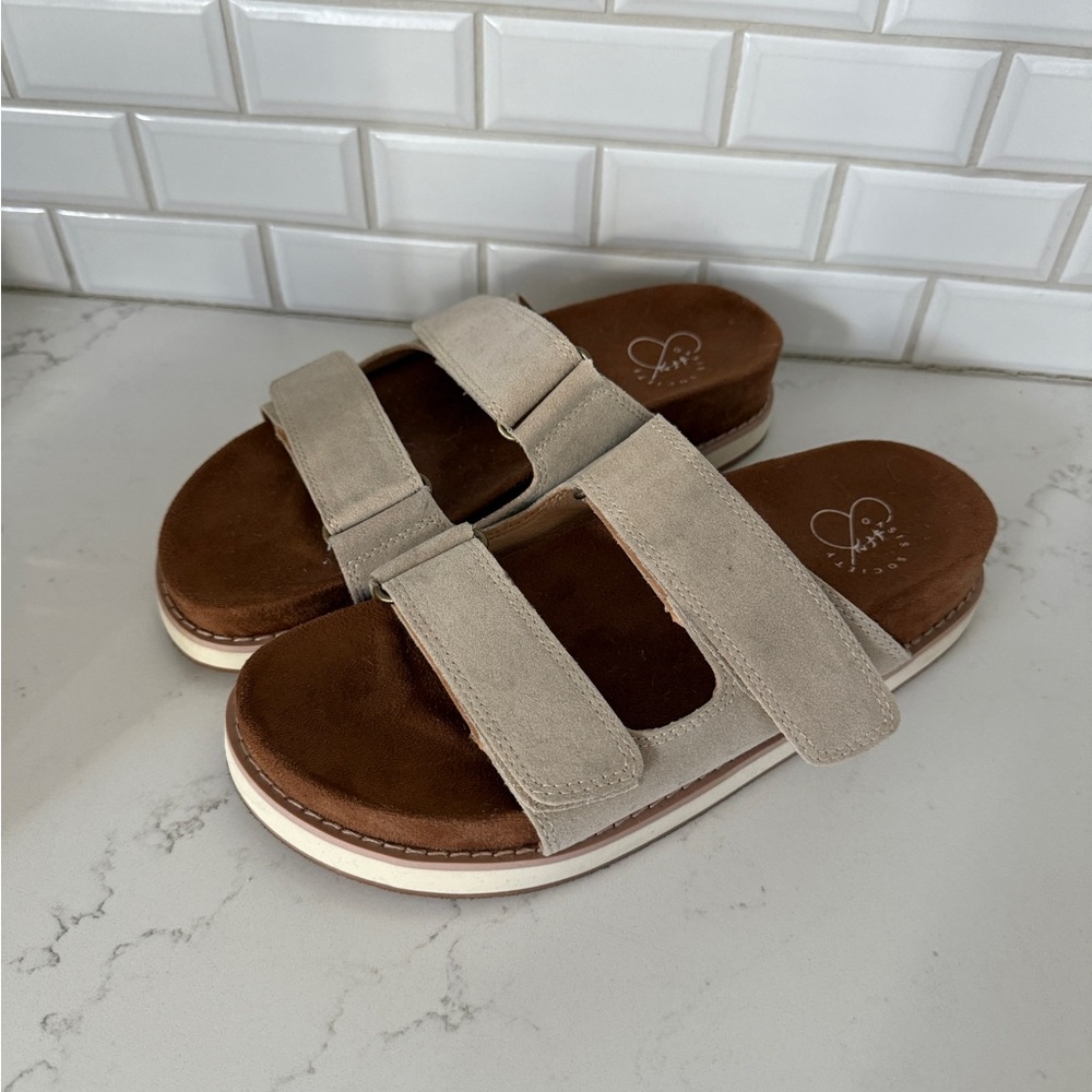 Society Women's Sandals - Beige and Brown - Picture 7 of 10